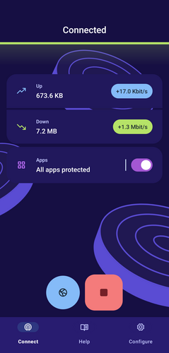 Tor VPN connection established