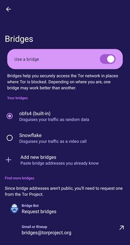 Налаштуйте Tor VPN для використання мостів